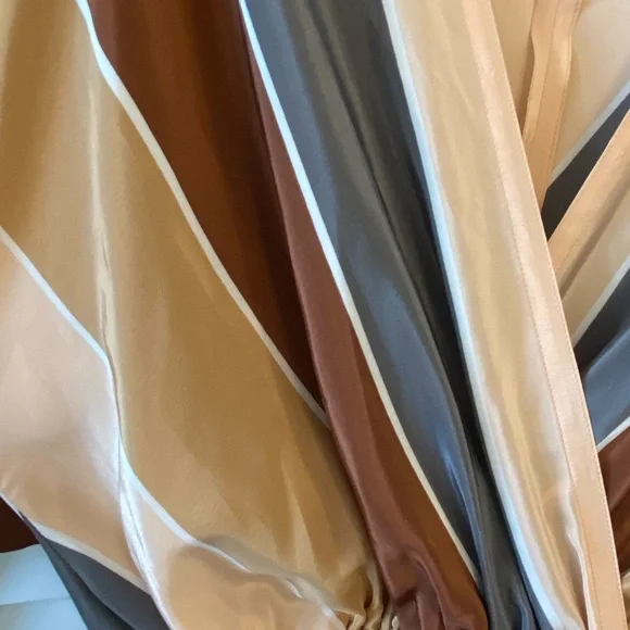 Vintage striped wrap front midi dress - Picture 4 of 13